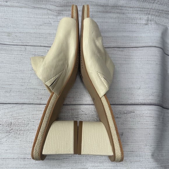 Dolce Vita Kaira Cream Leather Open‎ Toe Mules Sandals Size 7 - Picture 6 of 7